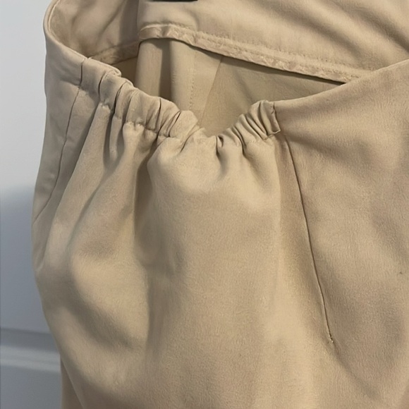 Talbots Petites Stretch Dress Pants Khaki Tan Career w/Elastic Waist Size16W - Picture 6 of 7